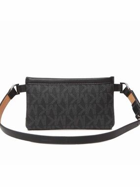 Michael Kors Signature Logo Belt Bag Fanny Pack Black